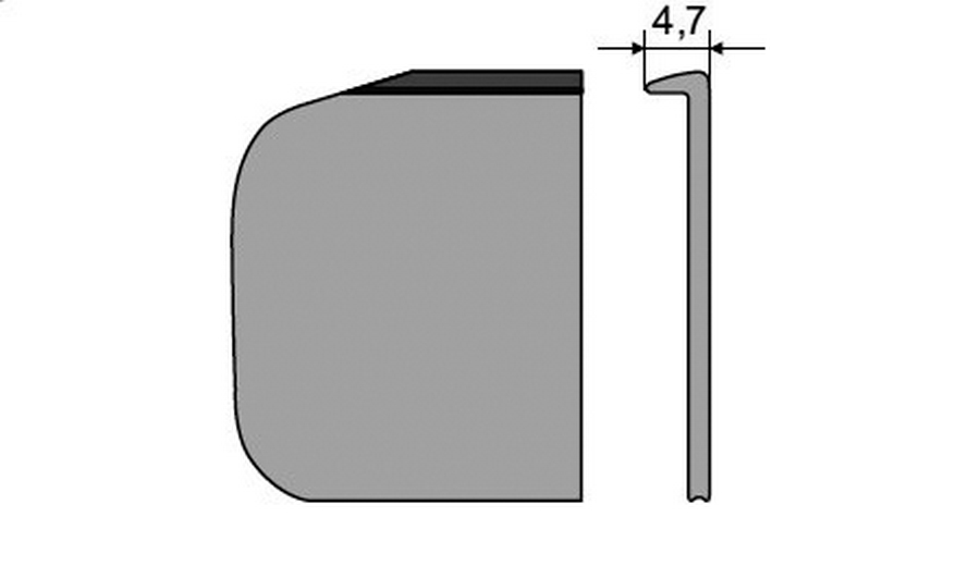 ZOBAL Lišta zakončovací levá 28 mm DUROPAL , 600 mm,hliník