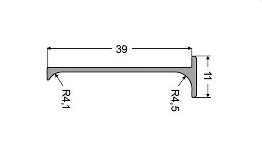 ZOBAL Lišta rohová 38 mm Krono, Quatro,600mm, hliník