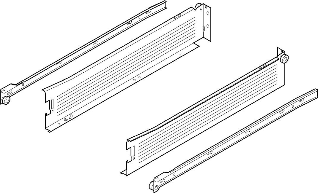 Metabox BLU  86x350 mm bílý