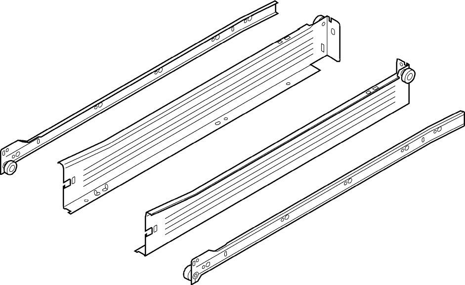 Metabox BLU  54x450 mm bílý