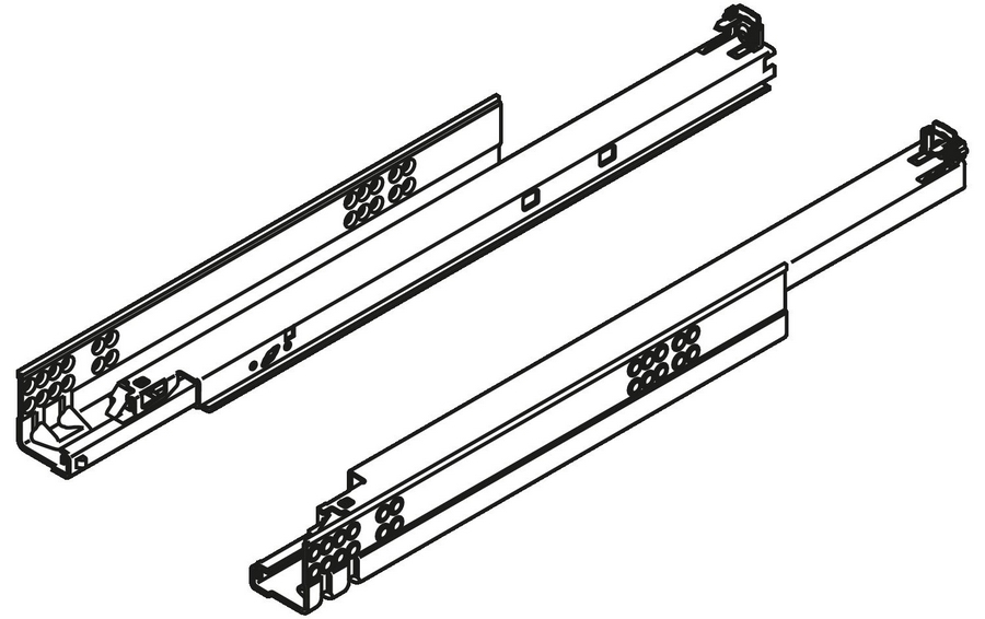 Výsuv Tandem 400 mm plný výsuv 30 kg BLUMOTION