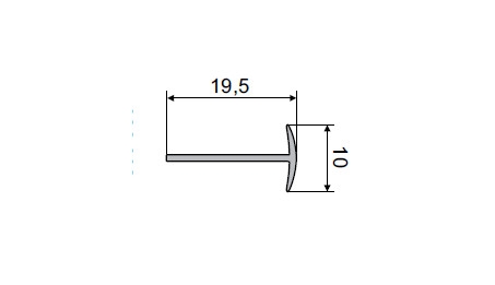 ZOBAL Lišta spojovací 38 mm Krono,Quatro,600 mm, hliník 