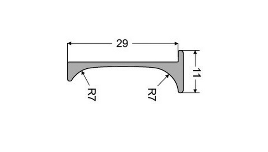 ZOBAL Lišta rohová 28 mm DUROPAL,625mm,  hliník