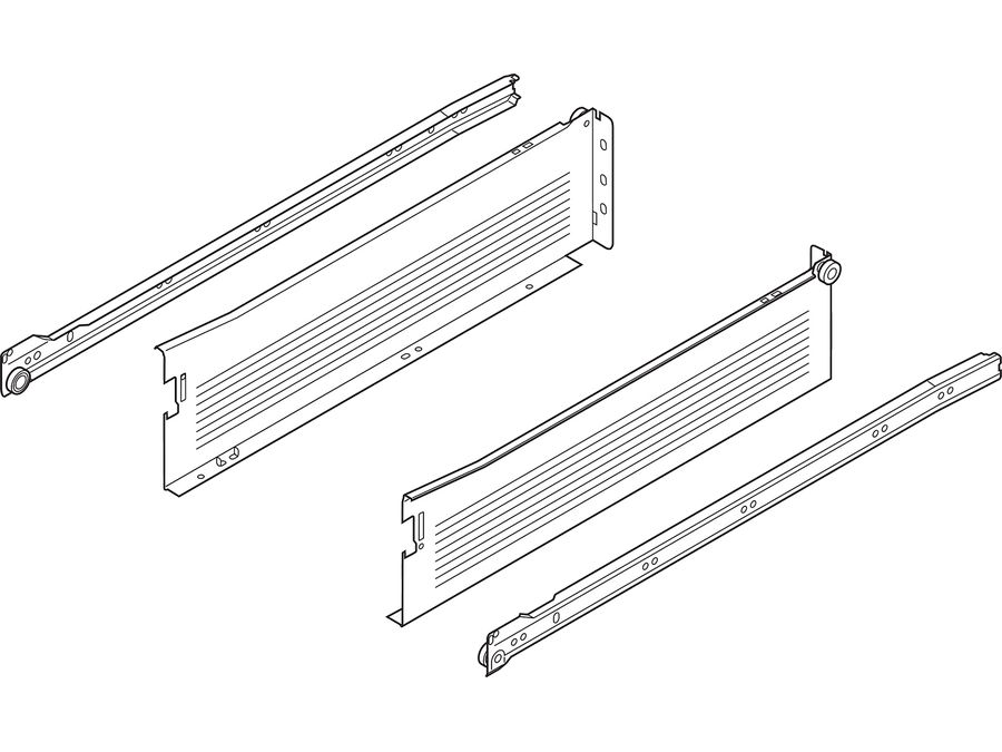 Metabox BLU 118x400 mm bílý rychlomont.