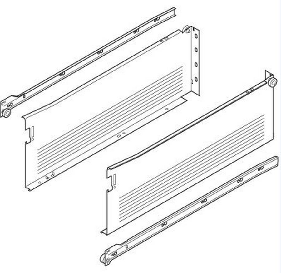 Metabox BLU 150x350 mm bílý rychlomont.