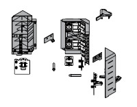 Čelní kování TBX antaro pro SPACE CORNER SYNCROMOTION "D" šedé