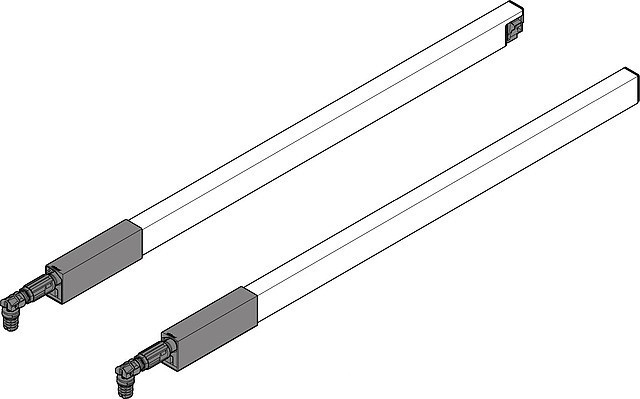 Reling podélný L+P 500 mm šedý TBX antaro