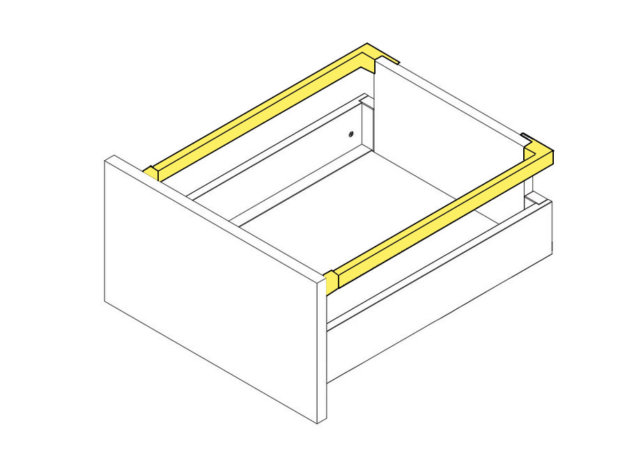 Reling podélný LEVEL - SPACE PRO 550 mm bílý, slim