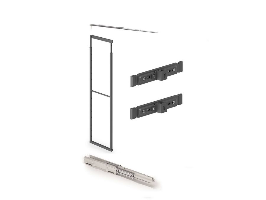 INOXA Rám pro potr. skříň "M" 859 ELLITE 1490-1840 x 480 mm pro skříň 150 mm s plnovýsuvem titanium RAL 7043