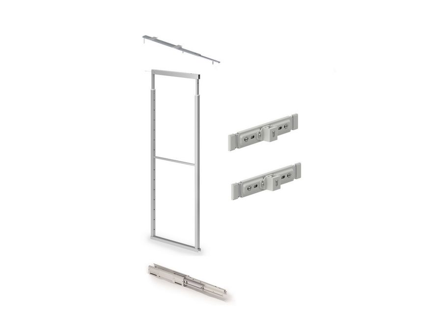 INOXA Rám pro potr. skříň "M" 859 ELLITE 1490-1840 x 480 mm pro skříň 150 mm s plnovýsuvem světle šedá