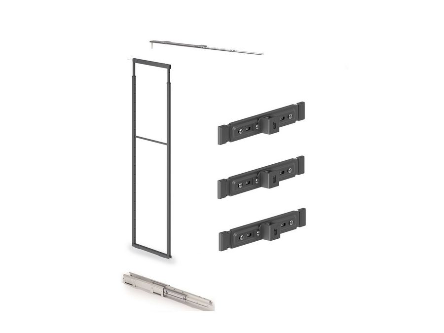 INOXA Rám pro potr. skříň "A" 859 ELLITE 1835-2185 x 480 mm pro skříň 150 mm s plnovýsuvem titanium RAL 7043