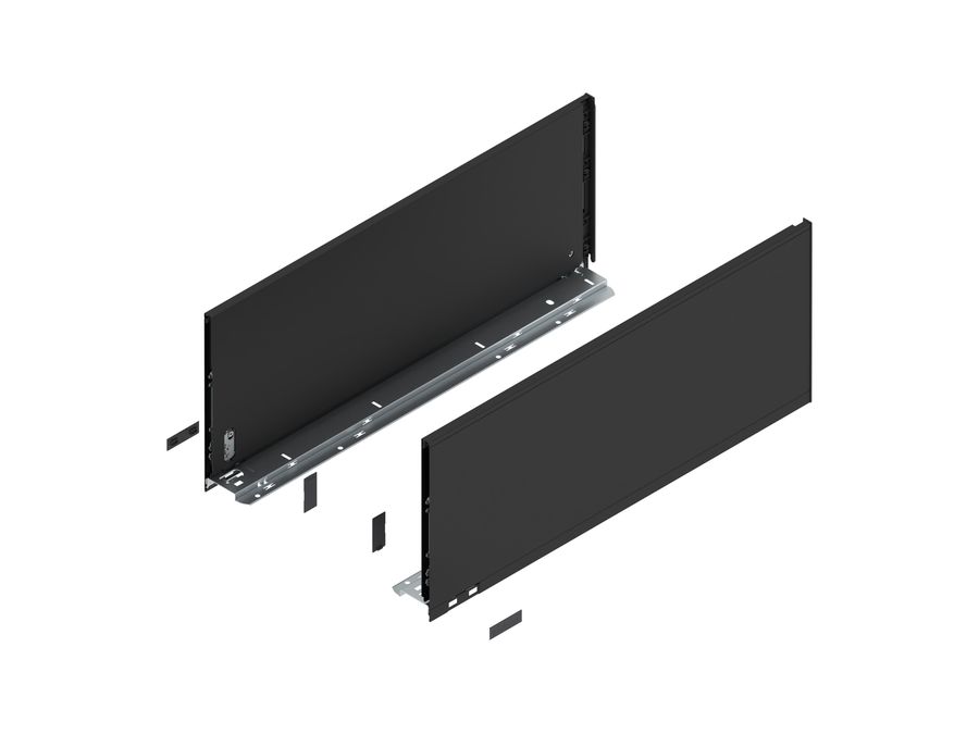 LEGRABOX bočnice, výška F (241 mm), NL=600 mm, levá/pravá, pro LEGRABOX pure černá karbon