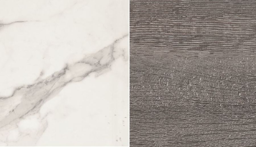 PD zástěna F800 ST9/H1313 ST10 Crystal Marble/Grey Brown Whiteriver Oak  8/640x4100 KOLEKCE 24+