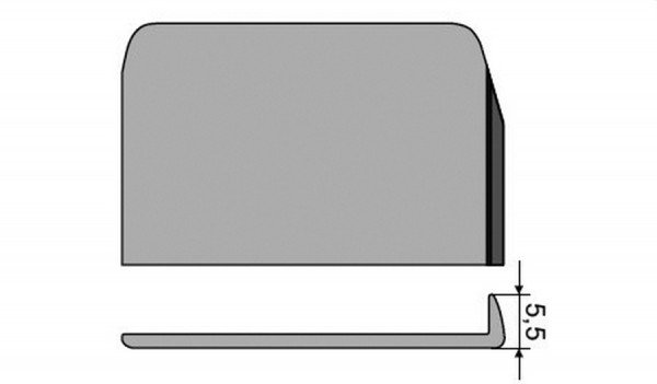 ZOBAL Lišta zakončovací levá 38 mm hliník DUROPAL R4,5/R