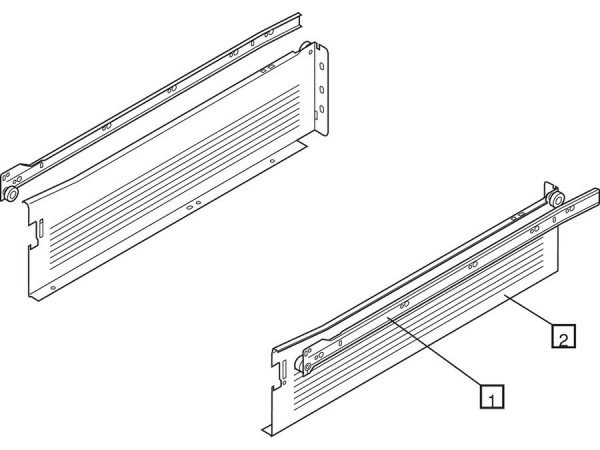 Metabox BLU 118x350 mm bílý rychlomont.