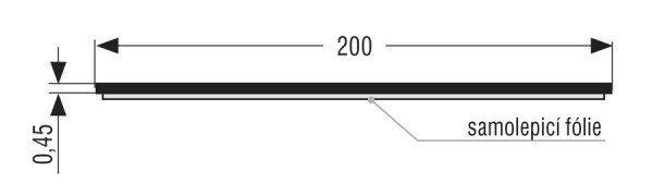 KOOP Plech okopový samolepicí 200 mm NZ br (na míru)