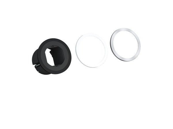 Jednotka zásuvková BACH PIX 1x modul plast + 2 kroužky černá/bílá