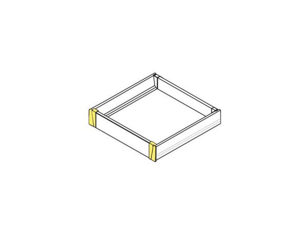 Držák čela pro vnitřní zásuvku LEVEL BOX 84 mm L+P šedý