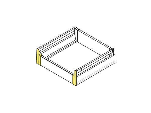 Držák čela pro vnitřní zásuvku LEVEL BOX 135 mm L+P bílý