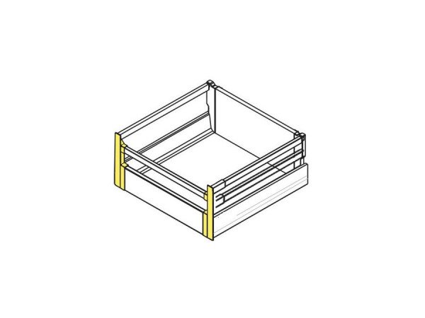 Držák čela pro vnitřní zásuvku LEVEL BOX 199 mm L+P bílý