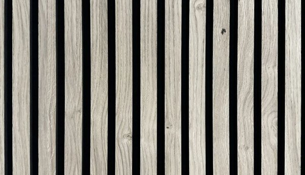 Akustický wood panel Natural/černá plsť 20/2790x600
