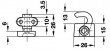 HAF Háček zajišťovací pro profilovou tyč 3-cestného zámku SYMO k přišroubování Ni