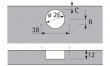 Závěs HET INTERMAT 9924 polonaložený pro dveře s dřevěným rámem 95° TH38 s pružinou k přišroubování
