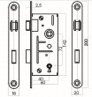 Zámek TS K 60/72/40 PL s otv.B.zn