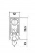 Lišta COBRA prahová výsuvná 830 mm