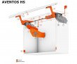 Sada zdvihacích mechanizmů Aventos HS 350-525 střední