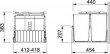 Koš odpad. FRANKE 300-45 2 x 10l, 1 x 22l