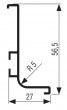 KOOP Profil GOLA bezúchytový "J" pod pracovní desku AL nat 4,1 m (DOPRODEJ vyřazeno dodavatelem 2023) (NÁHRADA D789403)