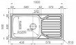 Dřez SINKS OKIO PLUS 1000 3 1/2 leštěný
