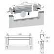 Úchytka zinek CAPRIS L 1200mm nerez finiš