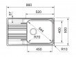 Dřez FRANKE Smart SRX 611-86 LB nerez