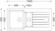 Dřez SINKS PERFECTO 1000.1 3 1/2 Metalblack