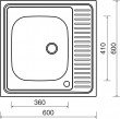 Dřez SINKS CLP-D 600 1 1/2 matný