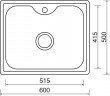 Dřez SINKS BIGGER 600 3 1/2 matný