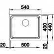 Dřez BLANCO ETAGON 500-U bez excentru nerez