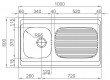 Dřez SINKS CLP-A 1000 celoplošný 1000 x 600 mm matný