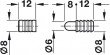 Spojovací kování pro rozkládací stoly HAF čep+pouzdro HAF pr. 8 mm modrý pozink
