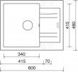 Dřez SINKS LINEA 600 N 3 1/2 Sahara