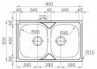 Dřez SINKS OKIO 800 DUO 3 1/2 leštěný