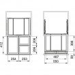 Koš odpad. FRANKE FX60 26-11-11 1 x 26l, 2 x 11l