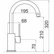 Dřez+baterie SINKS LINEA 780 N 3 1/2 + VITALIA GR Titanium