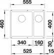 Dřez BLANCO SUBLINE 340/160-U IF šedá skála bez táhla dřez vlevo