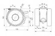 Kolečko TEN Linea pr. 50 mm otočné s brzdou světle šedé RAL 9002 / 10