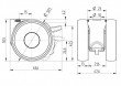 Kolečko TEN Linea pr. 50 mm otočné s brzdou šedé RAL 7001 / 10