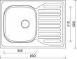 Dřez SINKS CLP-D 800L 1 1/2 matný