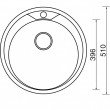 Dřez+baterie SINKS ROUND 510 3 1/2 matný + PRONTO CR lesk